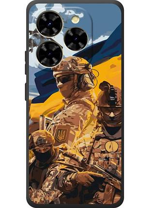 Чехол силиконовый с картинкой на blackview shark 9 (патриотический, воины всу)