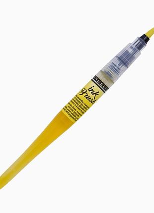 Ручка-пензель з чорнилом sennelier ink brush, основний жовтий (primary yellow)