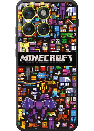 Чохол силіконовий з картинкою на motorola edge 70 (майнкрафт, minecraft)