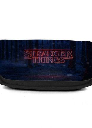 Школьный пенал очень странные дела (stranger things 005 black) черный