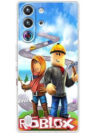 Чехол силиконовый с картинкой на zte nubia redmagic 10 pro (роблокс, roblox)