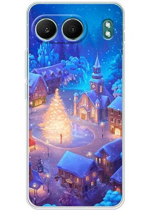 Чехол силиконовый с картинкой на oneplus nord 4 (новогодний)