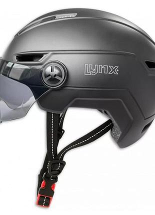 Шлем для электромопеда lynx visior черный (34145) - l/xl