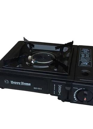 Плита портативная газовая туристическая с адаптером под баллон happy home 155 zabi 25 керамика