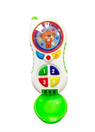 Музыкальная игрушка baby team телефон зеленый (8621-green)