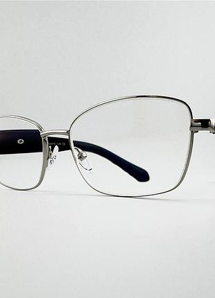 Жіночі окуляри для корекції зору favarit fw 1726 c3 чорний blue blocker з діоптріями +1.25