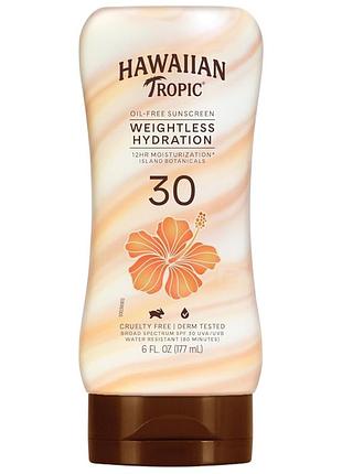Солнцезащитный лосьон hawaiian tropic weightless hydration lotion spf30 177 мл