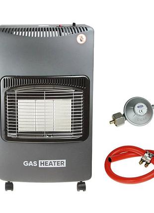 Портативный газовый обогреватель gas heater 3 режима мощности (1500 вт, 2800 вт, 4200 вт) с редуктором и шлангом (польша)