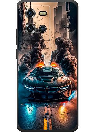 Чехол силиконовый с картинкой на oukitel wp50 (машина bmw i8)