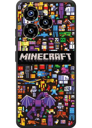 Чехол силиконовый с картинкой на oukitel c50 (майнкрафт, minecraft)