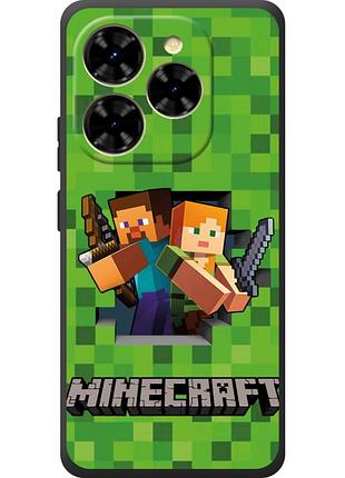 Чехол силиконовый с картинкой на blackview shark 9 (майнкрафт, minecraft)