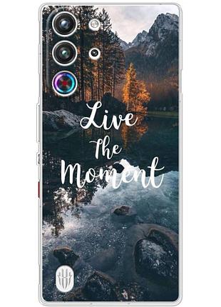 Чехол силиконовый с картинкой на zte nubia redmagic 10 pro (природа, озеро в горах)