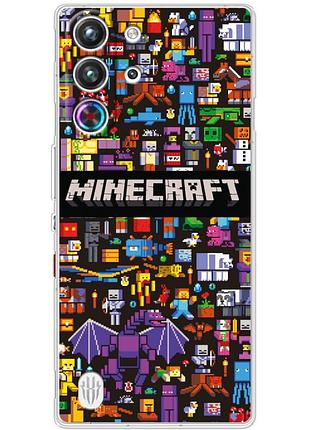 Чохол силіконовий з картинкою на zte nubia redmagic 10 pro (майнкрафт, minecraft)
