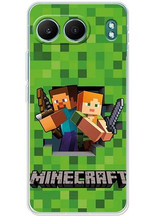 Чохол силіконовий з картинкою на oneplus nord 4 (майнкрафт, minecraft)