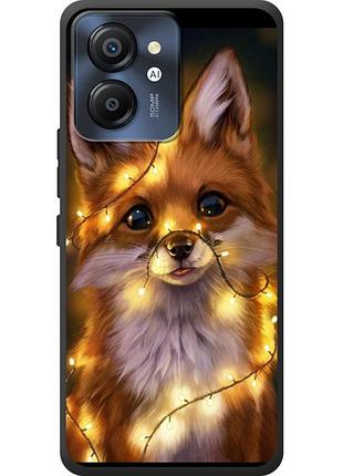 Чехол силиконовый с картинкой на blackview color 8 (новогодний, лисичка)