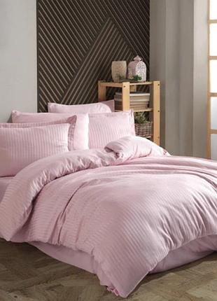Комплект постельного белья powder pink stripe king size