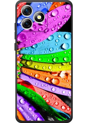 Чехол силиконовый с картинкой на oukitel c53 (цветные листья)