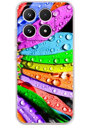 Чехол силиконовый с картинкой на xiaomi 17 (цветные листья)