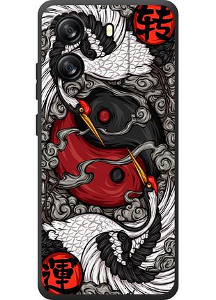 Чехол силиконовый с картинкой на blackview wave 6c (знак инь янь)