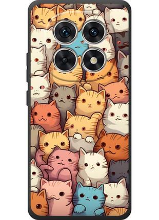 Чехол силиконовый с картинкой на xiaomi poco m8 (котики)