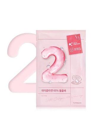 Numbuzin no.2 water collagen 65% voluming sheet mask об'ємна маска з 65% колагену для ущільнення шкіри