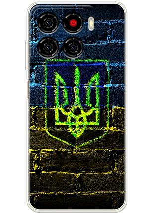 Чохол силіконовий з картинкою на zte blade a56 (патріотичний, герб україни)