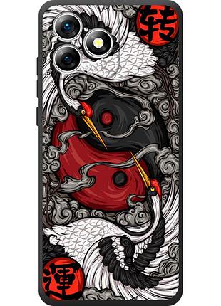Чехол силиконовый с картинкой на oukitel c53 (знак инь янь)