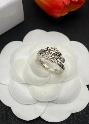 Кільце версаче medusa silver люкс якість