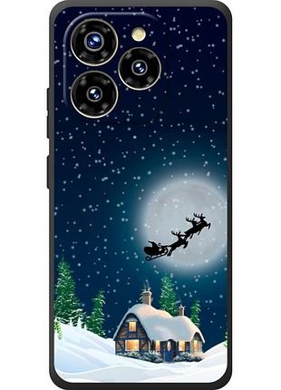 Чохол силіконовий з картинкою на oukitel c50 (новорічний)