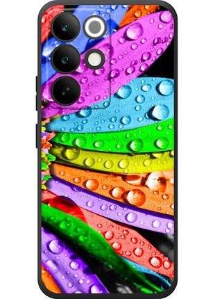 Чехол силиконовый с картинкой на realme c85 pro (цветные листья)