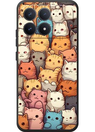 Чехол силиконовый с картинкой на xiaomi poco f8 pro (котики)