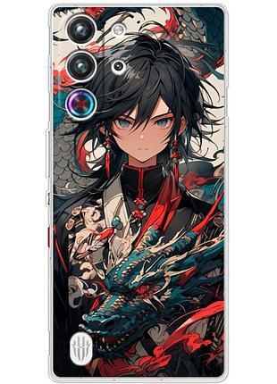 Чехол силиконовый с картинкой на zte nubia redmagic 10 pro (аниме, anime)