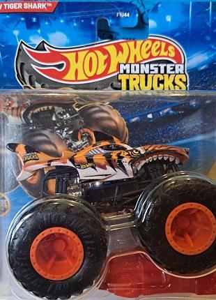 Hot wheels monster trucks hw tiger shark jkj90 mattel хот вілс монстер трак тигрова акула машинка
