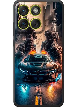 Чехол силиконовый с картинкой на motorola edge 70 (машина bmw i8)