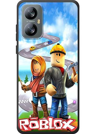 Чехол силиконовый с картинкой на blackview a52 (роблокс, roblox)