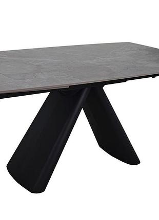 Стол greyson ceramic 160(240)*90 серый мат/черный