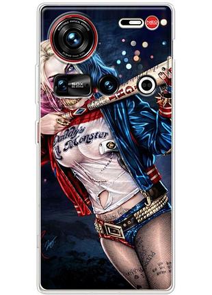 Чехол силиконовый с картинкой на zte nubia z70 ultra (харли квинн, harley quinn)