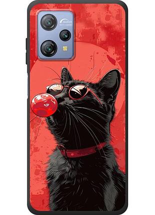 Чехол силиконовый с картинкой на blackview a53 pro (стильный котик)