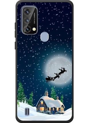 Чехол силиконовый с картинкой на blackview a50 (новогодний)