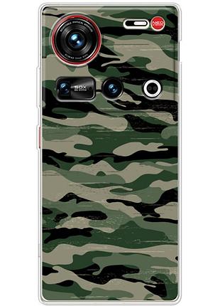 Чехол силиконовый с картинкой на zte nubia z70 ultra (патриотический, камуфляж)