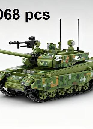 Конструктор танк type 99a 38см на 1068+ деталей - рухома башня пушка гусля і 2 фігурки
