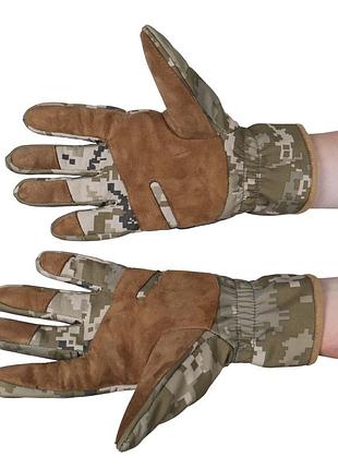 Зимові рукавиці піксель softshell 2