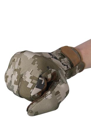 Зимові рукавиці піксель softshell 5