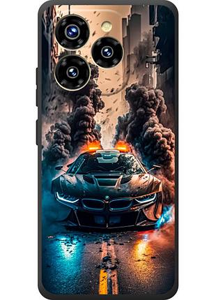 Чехол силиконовый с картинкой на oukitel c50 (машина bmw i8)