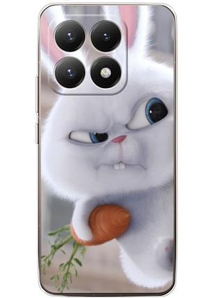 Чехол силиконовый с картинкой на xiaomi 15t (кролик снежок)
