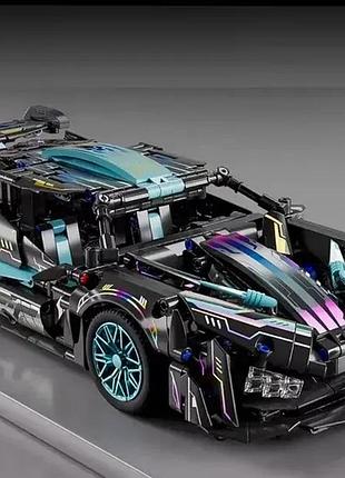 Конструктор lamborghini apollo 38см 1247 деталей машина technic чорний ламборджині