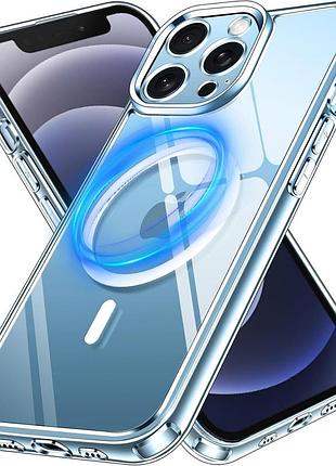 Прозрачный магнитный чехол ivoler для iphone 12 pro max 6,7 дюйма, [совместимость с magsafe] [никогда не