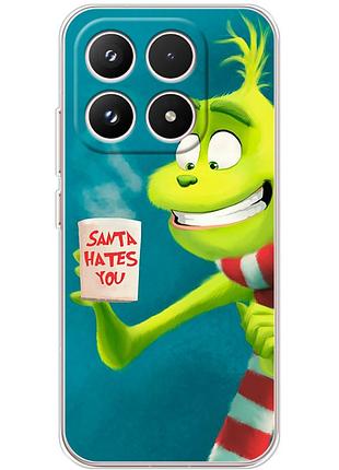 Чехол силиконовый с картинкой на xiaomi 17 (новогодний, гринч)