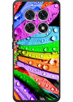 Чехол силиконовый с картинкой на xiaomi poco m8 (цветные листья)