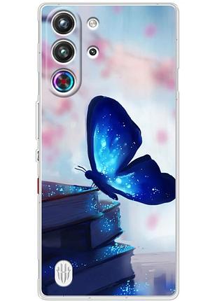 Чехол силиконовый с картинкой на zte nubia redmagic 10 pro (бабочка)